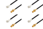MCX Plug Right Angle to MCX Jack Cable Assemblies