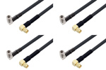 SMA Male Right Angle to QMA Male Right Angle Cable Assemblies