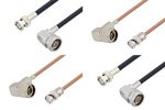 Type N Male Right Angle to BNC Male Cable Assemblies