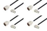 Type N Male to BNC Male Right Angle Cable Assemblies