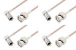BNC Male to 1.0/2.3 Plug Right Angle Cable Assemblies