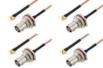 SMP Female Right Angle to BNC Female Cable Assemblies