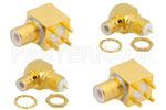 75 Ohm SMB Jack Right Angle Connectors