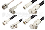 BNC Male 75 Ohm to BNC Male Right Angle 75 Ohm Cable Assemblies