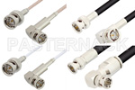 BNC Male Right Angle 75 Ohm to BNC Male 75 Ohm Cable Assemblies