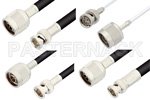 BNC Male 75 Ohm to Type N Male 75 Ohm Cable Assemblies