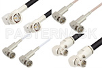 BNC Male Right Angle 75 Ohm to BNC Male Right Angle 75 Ohm Cable Assemblies