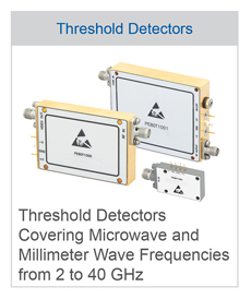 Threshold Detectors Covering Microwave and Millimeter Wave Frequencies from 2 to 40 GHz