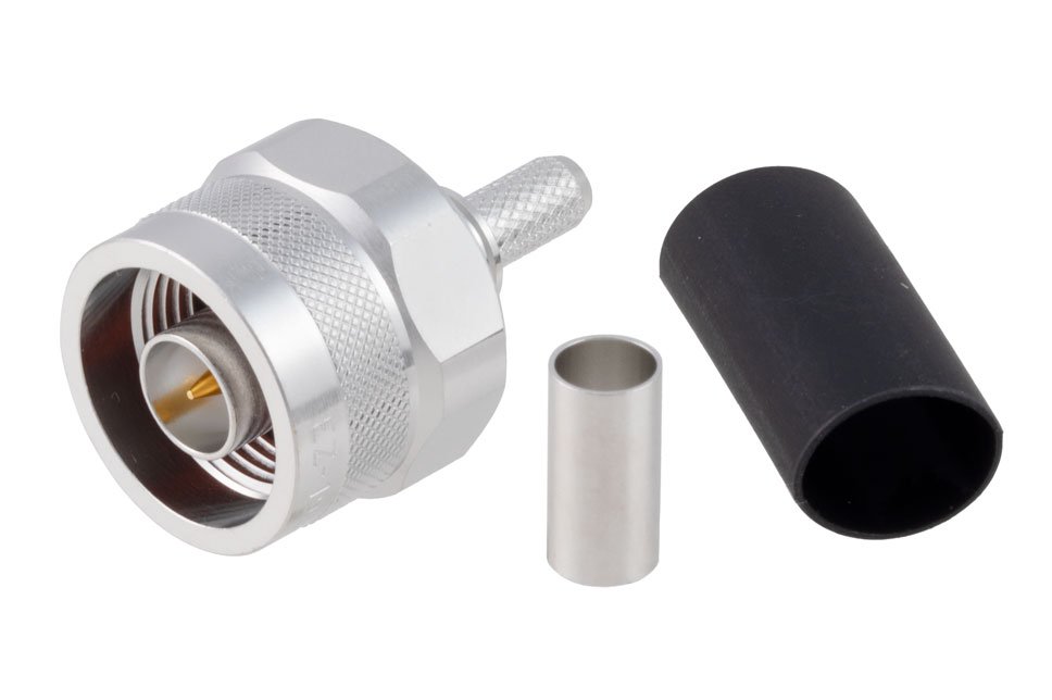 N Male Connector Crimp/Non-Solder Contact Attachment for LMR-195, PE-C195