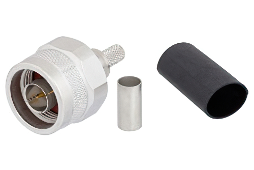 N Male Connector Crimp/Non-Solder Contact Attachment for LMR-200, PE-C200