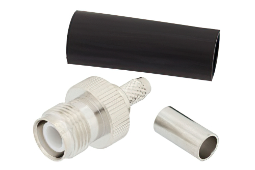 Reverse Polarity TNC Female Connector Crimp/Non-Solder Contact Attachment for LMR-200, PE-C200