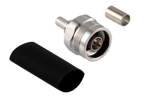 75 Ohm N Male Connector Crimp/Non-Solder Contact Attachment for LMR-240-75, LMR-240-75-DB, LMR-240-75-FR