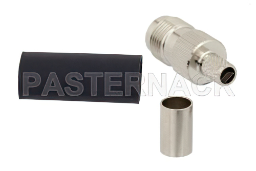 TNC Female Connector Crimp/Non-Solder Contact Attachment For LMR-240, PE-C240, RG8X