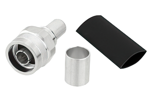 N Male Connector Crimp/Non-Solder Contact Attachment for LMR-400, PE-C400, PE-B400, PE-B405