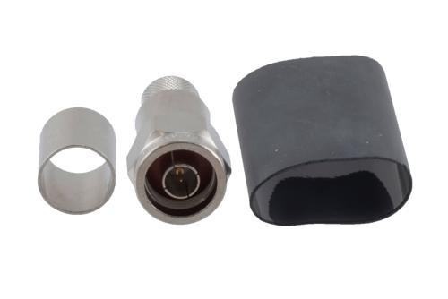 75 Ohm N Male Connector Crimp/Non-Solder Contact Attachment for LMR-600-75, LMR-600-75-DB, LMR-600-75-FR