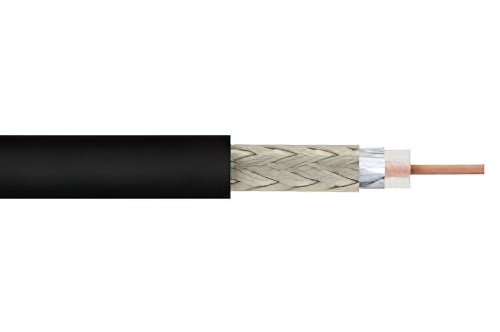 Low Loss Flexible LMR-100A-PVC Indoor/Outdoor Rated Coax Cable Double Shielded with Black PVC Jacket