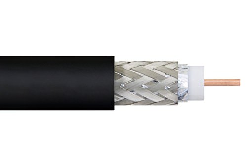 Low Loss Flexible LMR-195-FR Fire Rated Rated Coax Cable Double Shielded with Black FRPE Jacket