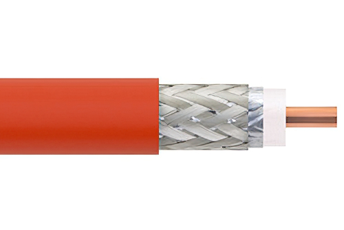 Low Loss Flexible LMR-195-LLPL Indoor Rated Coax Cable Double Shielded with Orange PVC (FR) Jacket
