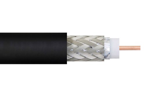 Low Loss Flexible LMR-200 Outdoor Rated Coax Cable (by foot) Double Shielded with Black PE Jacket