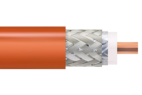 Low Loss Flexible LMR-400-LLPL Plenum Rated Coax Cable Double Shielded with Orange PVC (FR) Jacket