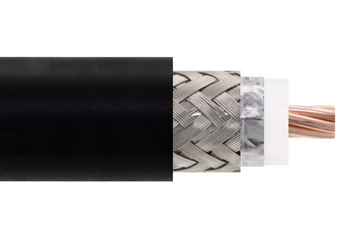 Low Loss Flexible LMR-400-UF Indoor/Outdoor Rated Coax Cable (by foot) Double Shielded with Black TPE Jacket