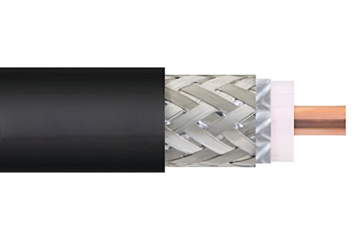 Low Loss Flexible LMR-500-DB Outdoor/Watertight Rated Coax Cable Double Shielded with Black PE Jacket