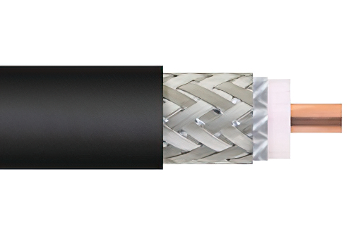 Low Loss Flexible LMR-500 Coax Cable Double Shielded with Black PE Jacket
