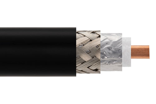 Low Loss Flexible LMR-600-FR Outdoor Rated Coax Cable (by foot) Double Shielded with Black PE Jacket Fire Rated