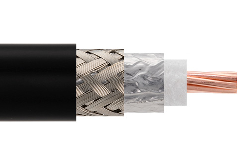 Low Loss Flexible LMR-600-UF Outdoor Rated Coax Cable Double Shielded with Black TPE Jacket Ultra Flex