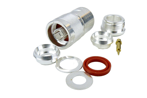 N Male Connector Clamp/Solder Attachment for RG213, RG214, RG225