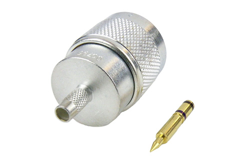 N Male Connector Crimp/Solder Attachment for RG223