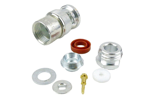 BNC Male Connector Clamp/Solder Attachment for RG58, RG142