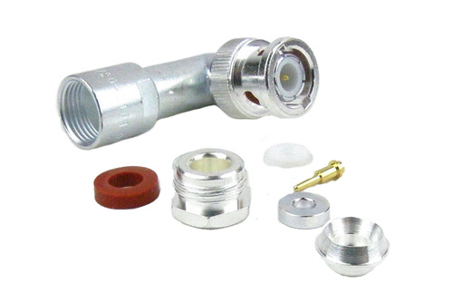 BNC Male Right Angle Connector Clamp/Solder Attachment for RG58