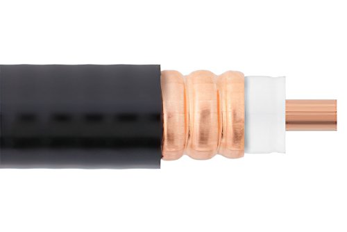 Low Loss 1/2 Flexible Annular Corrugated Coax Cable with Black PE Jacket