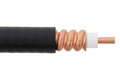 Low Loss 1/4 Superflexible Helical Corrugated Coax Cable with Black PE Jacket