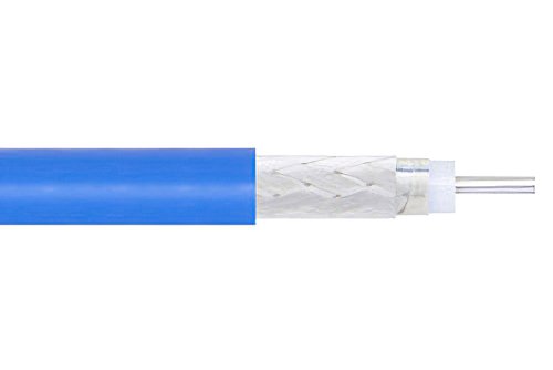 Flexible PE-P047 Coax Cable Double Shielded with Blue FEP Jacket