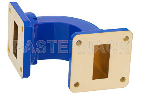 WR-112 Commercial Grade Waveguide E-Bend with UG-51/U Flange Operating from 7.05 GHz to 10 GHz