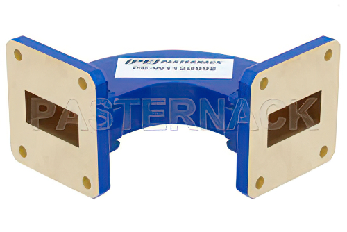 WR-112 Commercial Grade Waveguide H-Bend with UG-51/U Flange Operating from 7.05 GHz to 10 GHz