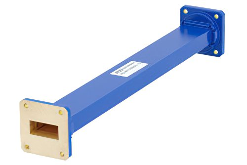WR-112 Commercial Grade Straight Waveguide Section 12 Inch Length with UG-51/U Flange Operating from 7.05 GHz to 10 GHz