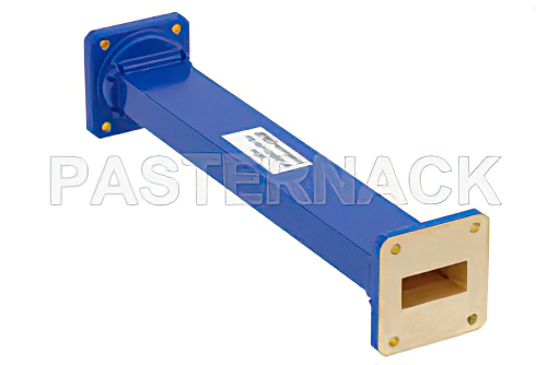 WR-112 Commercial Grade Straight Waveguide Section 9 Inch Length with UG-51/U Flange Operating from 7.05 GHz to 10 GHz