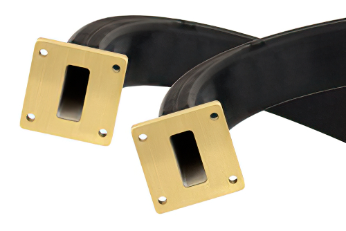 WR-112 Twistable Flexible Waveguide 12 Inch, UG-51/U Square Cover Flange Operating From 7.05 GHz to 10 GHz