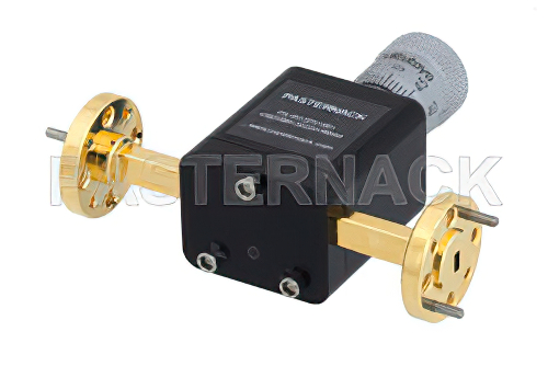 0 to 180 Degree WR-12 Waveguide Phase Shifter, From 60 GHz to 90 GHz, With a UG-387/U Round Cover Flange