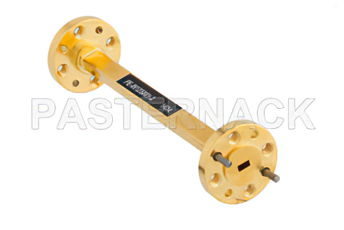 WR-12 Instrumentation Grade Straight Waveguide Section 3 Inch Length with UG-387/U Flange Operating from 60 GHz to 90 GHz