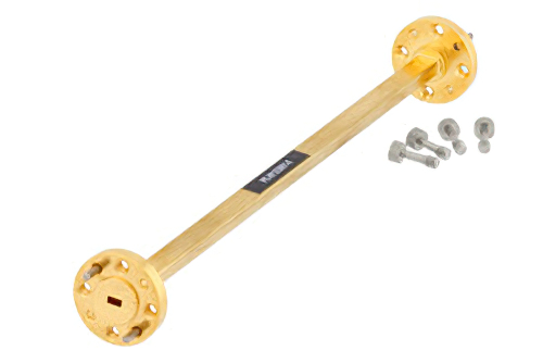WR-12 Instrumentation Grade Straight Waveguide Section 6 Inch Length with UG-387/U Flange Operating from 60 GHz to 90 GHz
