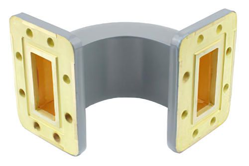 WR-137 Waveguide E-Bend with CPR-137G Flange Operating from 5.85 GHz to 8.2 GHz