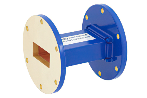 WR-137 Commercial Grade Straight Waveguide Section 3 Inch Length with UG-344/U Flange Operating from 5.85 GHz to 8.2 GHz