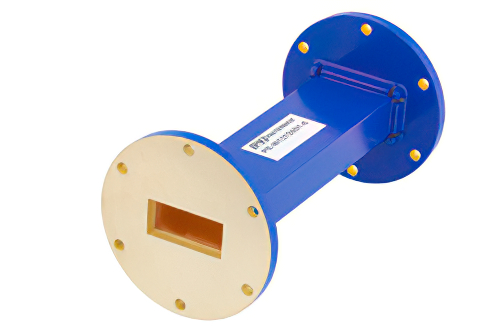 WR-137 Commercial Grade Straight Waveguide Section 6 Inch Length with UG-344/U Flange Operating from 5.85 GHz to 8.2 GHz