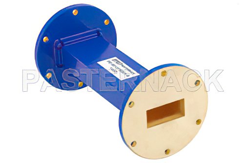 WR-137 Commercial Grade Straight Waveguide Section 6 Inch Length with UG-344/U Flange Operating from 5.85 GHz to 8.2 GHz