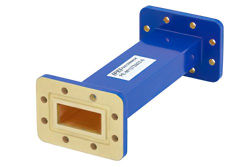 WR-137 Commercial Grade Straight Waveguide Section 6 Inch Length with CPR-137G Flange Operating from 5.85 GHz to 8.2 GHz