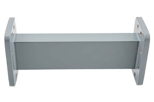 WR-137 Straight Waveguide Section 6 Inch Length, CPR-137G Grooved Flange from 5.85 GHz to 8.2 GHz